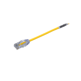 Cable de Parcheo TX6, UTP Cat6, Diámetro Reducido (28AWG), Color Amarillo, 7.62 Metros (25 Pies)