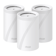 KIT 3 Routers Inalámbrico MESH Interior para Hogar / Triple Banda Wi-Fi 7 BE9300 Mbps / 2 Puerto 2.5 Gigabit WAN/LAN / 4 Antenas Internas / Operación Multi-Link MLO / Administración Mediante la App Deco (iOS, Android) / HomeShield