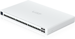 UISP Switch Pro – Switch PoE de 220 W (27 V) con 24 Puertos GbE, 16 Puertos PoE Pasivo 27 V y 4 Puertos SFP+ 10G