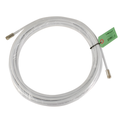 Jumper Coaxial RG-6 / 9.14 m (30 ft) / Conectores F Macho en Ambos Extremos / 75 Ohm / Color Blanco