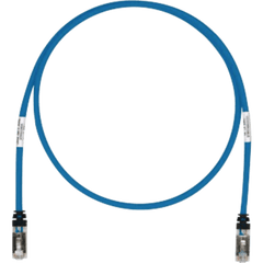 Patch Cord Cat6A, Blindado S/FTP, CM/LS0H, 0.30 Metros (1 Pie), Color Azul