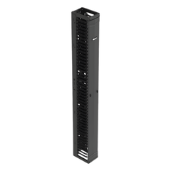 Organizador Vertical PatchRunner™, Sencillo (Solo Frontal), Para Rack Abierto de 45 Unidades, 8 in de Ancho, Color Negro
