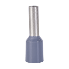 Conector Ferrule | 20AWG | Conductor Latón Estañado | Aislamiento PVC Gris | 25 Piezas por Bolsa