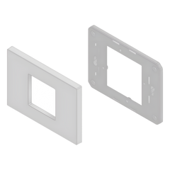 Embellecedor para Caja Americana / ABS Antimicrobiano / Blanco con Efecto de Contraste / Colocación Fácil y Rápida