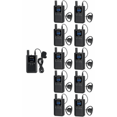 Kit para guía turístico de 1 transmisor y 10 receptores