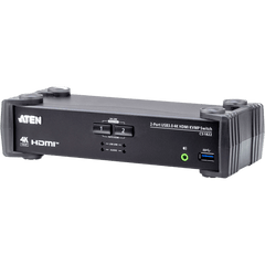 Conmutador KVMP 2 Puertos | HDMI 4K DCI 60Hz | USB 3.1 Gen 1 5 Gbps | Video DynaSync™ | Audio Mixer Mode | RS-232 | Firmware Actualizable