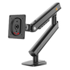 Brazo Ergonómico para Monitor / Soporte 17\"-32\" / Carga 2-7 kg / Ajuste de Tensión / Rotación ±90° / Instalación Abrazadera o Pasacables