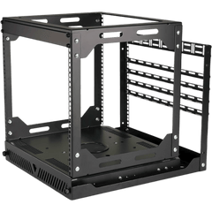 Rack Abierto Deslizante y Giratorio / 12U / Rotación 360° / Carga 68 kg (150 lbs) / Norma EIA/ECA-310-E / Gestión de Cables