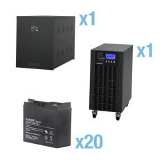 UPS Trifásico de 15 kVA/15 kW, Topología Online Doble Conversión, Voltaje de 208/220 Vca de L-L, Respaldo de 5 Minutos al 100% de Carga, Incluye Módulo y Banco de Baterías