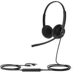 Diadema Cableada Yealink UH34 Lite Dual USB-C/A con Almohadillas de Espuma y Certificación Microsoft Teams / UC
