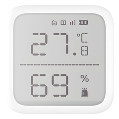 (AX PRO) Detector de Temperatura y Detector de Humedad Inalámbrico / 2.7" de Tamaño / Uso en Interior / Rango de Detección desde -35°C hasta 99°C