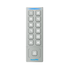 Teclado Autónomo / Diseño Slim Metálico / 1000 Tarjetas y Contraseñas / Exterior IP65 / Lector de Tarjetas Prox EM / Salida Wiegand