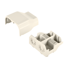 Conexión de tubería a canaleta T70, Salidas de 1/2", 3/4", 1" y 1 1/4", material ABS, Color Blanco Mate