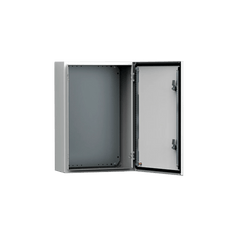 Gabinete de Uso Exterior MAS 500 x 400 x 210 mm NEMA 4/12/13; IP66; IK10 de Acero Dulce 1.5 mm con Platina de Montaje Incluida Color Gris Claro