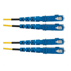 Jumper de Fibra Optica Monomodo 9/125 OS2, SC-SC Duplex, OFNR (Riser), Color Amarillo, 3 Metros (9.84 Pies)