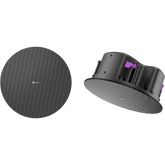 Altavoz de Techo Pasivo 2 Vías | 6.5" (165 mm) Coaxial | 8Ω y 70V/100V | 30W Continuo | 90dB Sensibilidad | 105dB SPL Continuo | 107dB Pico | Plenum Rated UL2043 y UL1480A | Perfil Bajo Caja Cerrada | Rejillas Magnéticas Blancas y
