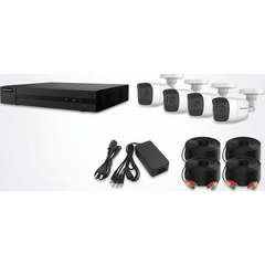 (MICRÓFONO Integrado) Kit TurboHD 1080p Lite / DVR 4 canales / Audio por Coaxitron / 4 Cámaras Bala de Metal con Micrófono Integrado