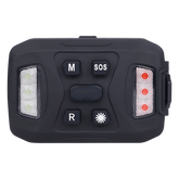 Luz Auxiliar Recargable, 26 LEDs, Rojo/Azul/Blanco, Incluye Clip y Base Magnética