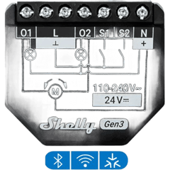 Apagador inteligente Wifi 2.4 / 2 canales Para apagador doble / 10A por canal / Compatible con asistentes de voz