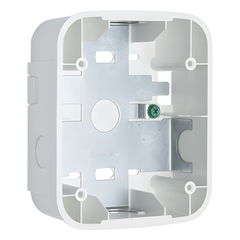 Caja de montaje en superficie para pared, color blanco, compatible con sirenas, estrobos y campanas, Serie L