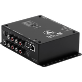 Procesador de Señal Digital (DSP) / 8 Canales de Entrada y 8 de Salida / Resolución 24 bit/48 kHz / Ajuste de Sistemas JL Audio TwK / Control de Nivel Remoto DRC-200 / Salida Óptica Toslink S/PDIF / Entrada Digital TwK-D8