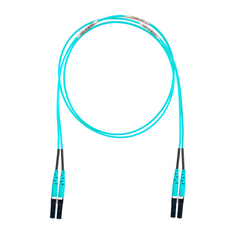 Jumper de Fibra Optica Multimodo 50/125 OM4, LC-LC Duplex, LSZH, Color Aqua, 3 Metros (9.84 Pies)