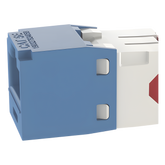Conector Jack RJ45 Estilo TG, Mini-Com, Categoría 5e, de 8 Posiciones y 8 Cables, Color Azul