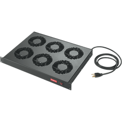 Charola con Ventiladores para Rack 19 in (48.3 cm) / 1U / 3 Ventiladores / 45W / 100-120V AC / Acero Negro RAL 9005