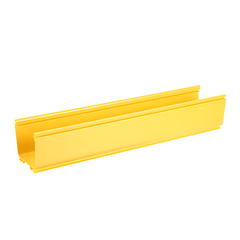Canaleta FiberRunner™ 4X4, de PVC Rígido, Color Amarillo, 3 m de Largo