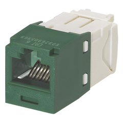 Conector Jack RJ45 Estilo TG, Mini-Com, Categoría 6, de 8 Posiciones y 8 Cables, Color Verde