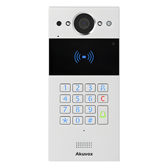 Videoportero SIP / Teclado y Lector de Tarjeta / Notificación App / Notificación Llamada Telefónica / Configuración en la Nube / POE / IP65 / Cámara de 2 MP / NFC / PIN Temporal para Visitas / Control de 2 Puertas