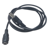 Cable con Conector Macho ahembra (Pigtail) | Forro negro | Alimentación para Vcc | Polarizado | Largo 1 metro | Calibre 22AWG.