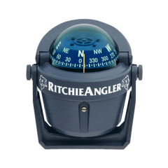 Brújula de Navegación Marítima RitchieAngler RA-91 / Montaje en Bracket / Dial 2 3/4" (70 mm) / Iluminación Nocturna Verde / DirectiveForce Magnets / Acabado Gris Anti-Reflejo / 100% Reparable