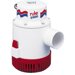 Bomba de Achique Sumergible Rule 56D / 4,000 GPH / 12V CD / Máxima Capacidad / Ejes de Acero Inoxidable / Protección Térmica TCO / Certificación CE e ISO 8849