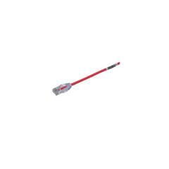 Cable de Parcheo TX6, UTP Cat6, Diámetro Reducido (28AWG), Color Rojo, 0.5 Metros (1.64 Pies)