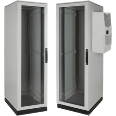 Gabinete de Telecomunicaciones ProLine V/D, 700 mm de Ancho, 800 mm de Profundidad, Compatible Con Aire Acondicionado Tipo G28, 42 UR, Color Gris Claro