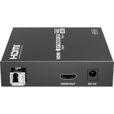 Receptor HDMI sobre IP | 4K60Hz | Fibra Óptica 40 km (24.85 mi) | 18 Gbps | HDMI 2.0 | HDCP 1.4/2.2 | IR | Protección ESD