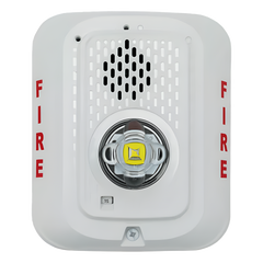 Sirena con lámpara estroboscópica LED de 2 hilos para pared, candela seleccionable, color blanco, compatible con SpectrAlert