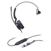 Auriculares Yealink UH44 Mono con cancelación de ruido por IA para Microsoft Teams, USB-C/A e indicador de ocupado
