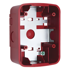 Caja de Montaje en Pared para Bocina y Bocina con Lampara Estroboscopica y para montaje en Techo de Bocinas, Color Rojo