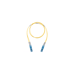 Jumper de Fibra Optica Monomodo 9/125 OS2, LC-LC Duplex, LSZH (Cero Halógenos), Color Amarillo, 2 Metros (6.56 Pies)