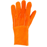 Guantes de Carnaza Largo/ Refuerzo en Palma / Resistente a Abrasión y Temperaturas Moderadas.