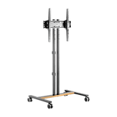 Soporte Móvil para Pantalla | Compatibilidad VESA 200x200 hasta 600x400 / Ruedas con Frenos / Ajuste de Altura y Ángulo / Soporte para TV de hasta 55 Pulgadas / Capacidad de Peso 35 kg