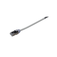 Patch Cord Cat6A, Diametro Reducido 28 AWG, Blindado S/FTP, CM/LS0H, 5 Metros (16.40 Pies), Color Gris