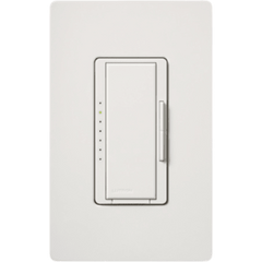Atenuador de pared PRO LED+ con fase seleccionable y neutro opcional, 250 W LED/CFL o 500 W incandescente/halógeno/ELV, 120 V, para RadioRA 2 y RA2 Select, acabado Satin Snow