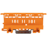 Adaptador de Fijación Serie 221 / 6 mm² / Para Montaje Sobre Carril DIN-35 y Montaje Atornillado / Color Naranja / Aislamiento Poliamida / Clase de Inflamabilidad UL 94 V0