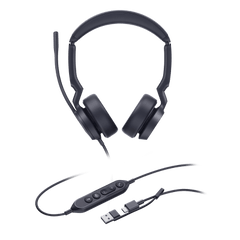 Diadema Alámbrica Yealink UH44 Dual USB-C/A Certificada con Microsoft Teams