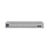 UniFi Switch Pro Max 16 con funciones Capa 3, 16 puertos EtherLight RGB / (4) puertos 2.5 GbE y (12) puertos GbE /(2) puertos SFP+ 10G /con pantalla táctil informativa