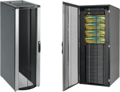 Gabinete Rack ProLine ConnecTek, 42U, 2000x800x1200mm, Acero, Negro RAL 9005, Con Paneles Laterales, Gestión de Cableado Frontal y Trasera