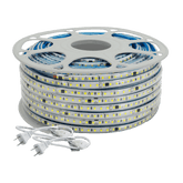 Manguera LED Luminosa Blanca de Resina Transparente y Flexible / Para uso Interior o Exterior / Carrete de 50 m/ 110V CA 4.2 A/ 500 W Potencia / T.C.C. 6500 K.